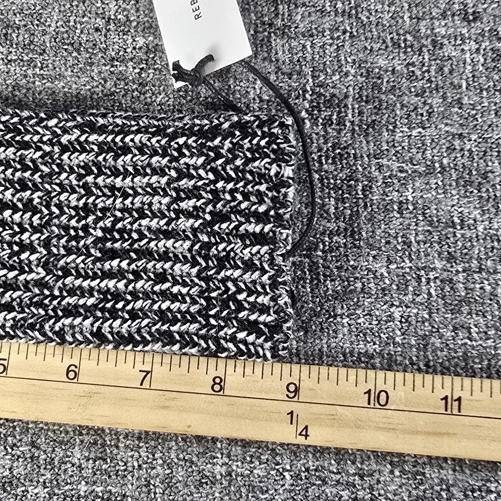 Rebecca Minkoff Womens Black White Marled Knit Arm Warmers Fingerless Gloves NWT